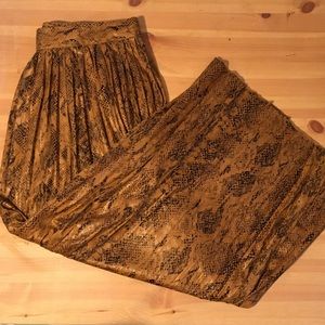 Snake Print Long Skirt